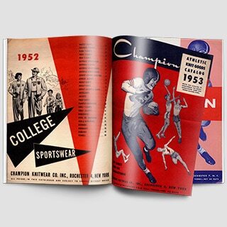 1930 - Champion became the brand of choice for college bookstores across America